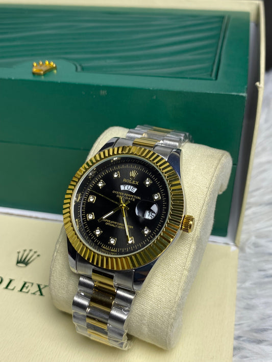 Rolex Day And Date In Black Dial