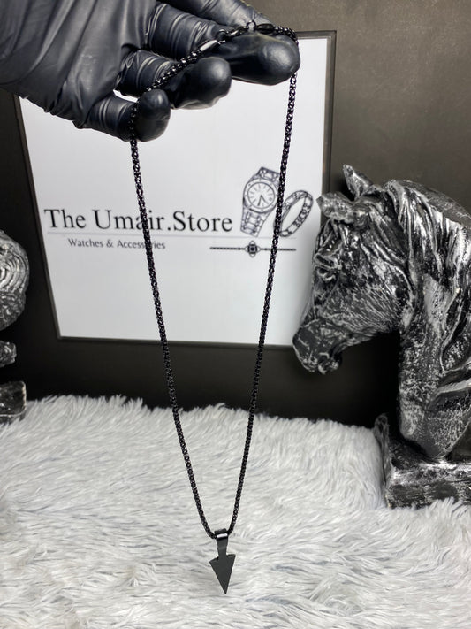 Mens Fashion Titanium Chain In Black