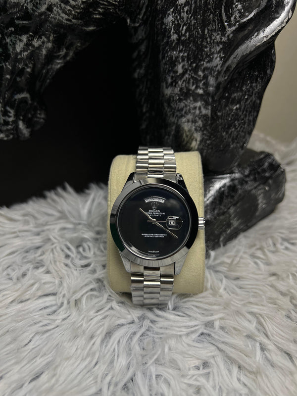 Rolex Day And Date In Black Dial