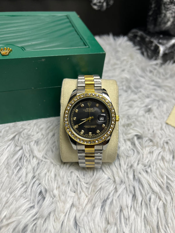 Rolex Stone In Black Dial