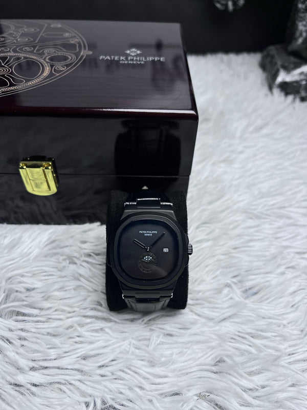 Patek Philippe Leather Strap Black