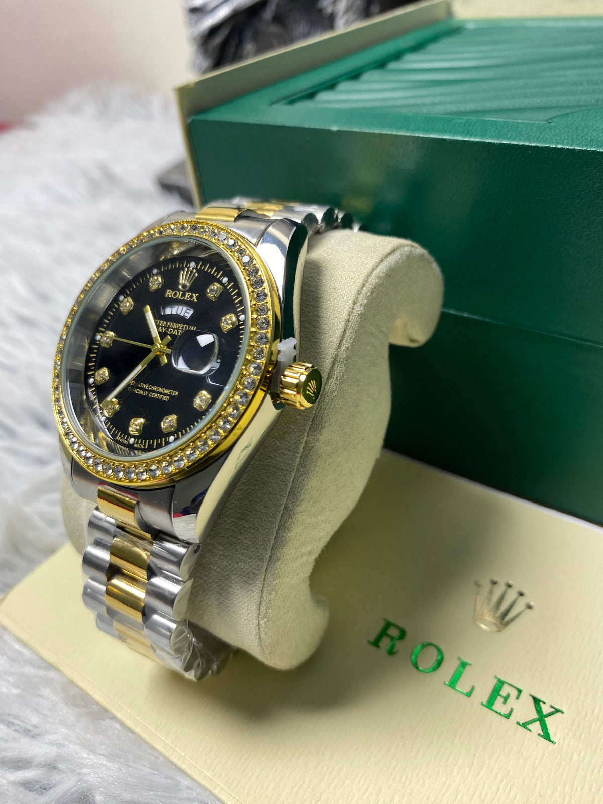 Rolex Stone In Black Dial