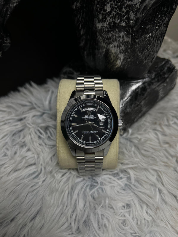 Rolex Day And Date In Black Dial