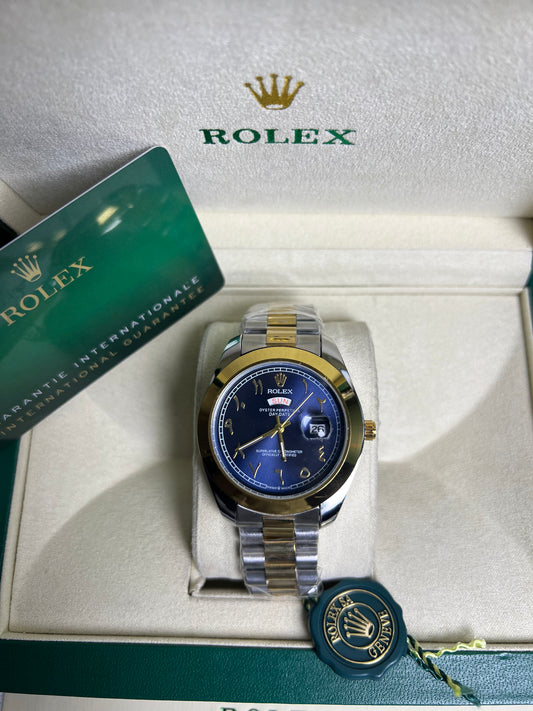 Rolex Date And Date In Blue Arabic Dial