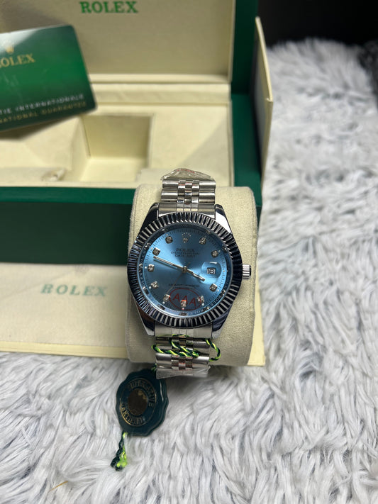 Rolex Silver Chain In Tiffany Dial