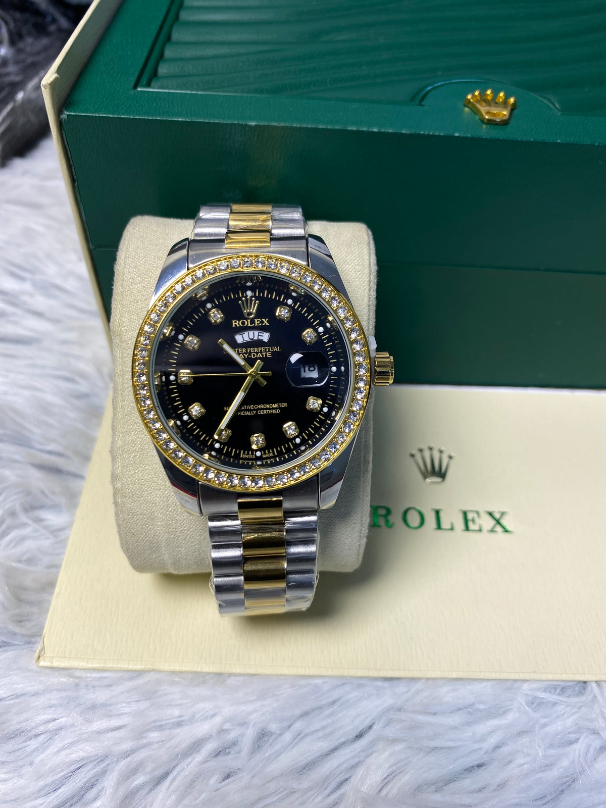 Rolex Stone In Black Dial