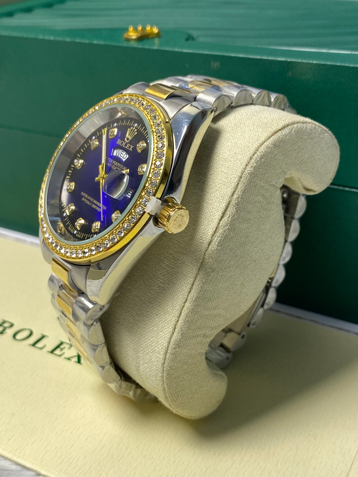 Rolex Stone In Blue Dial