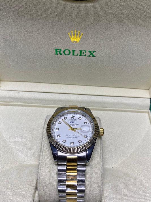 Rolex Day,Date Adjustment White Dial